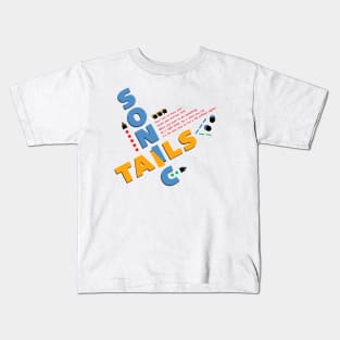 Sonic & Tails (Sonic the Hedgehog 2) Japanese Design Kids T-Shirt